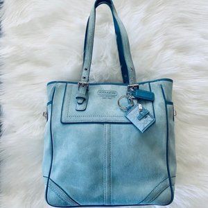 Coach suede lunch gallery tote bag